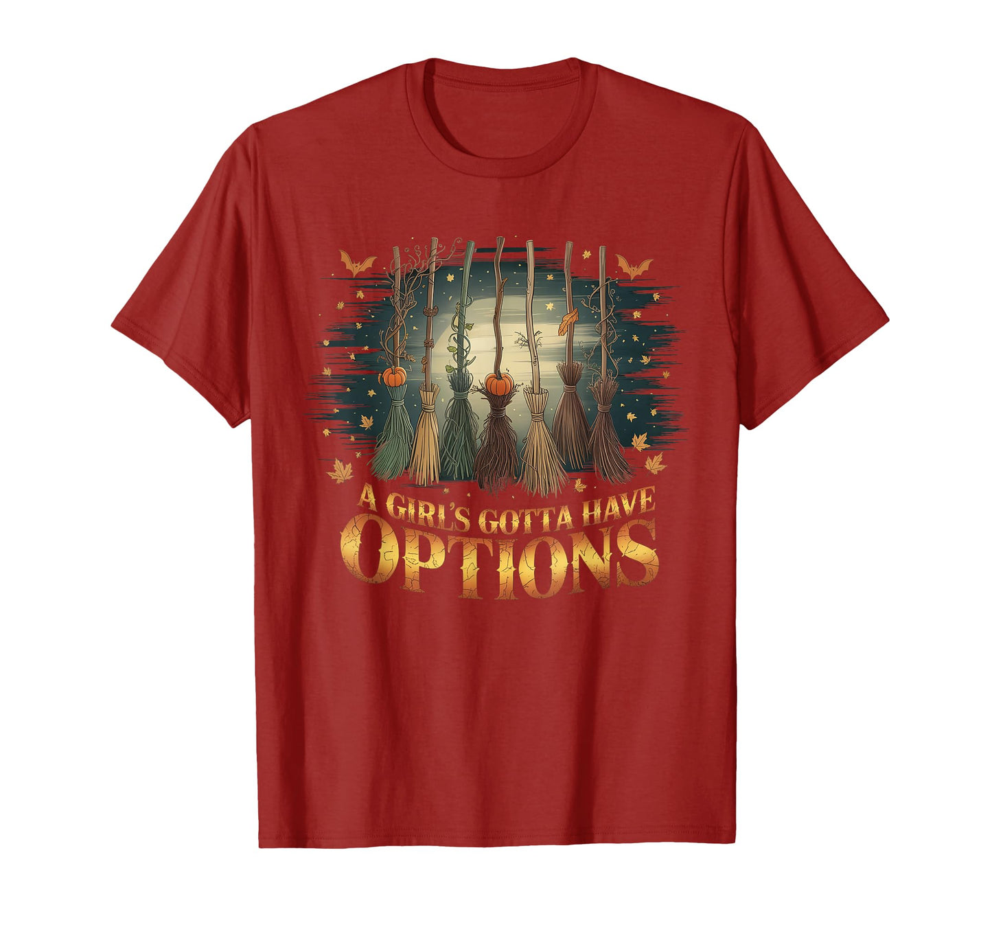 Retro a Girl’s Gotta Have Options Spooky Witches Halloween T-Shirt