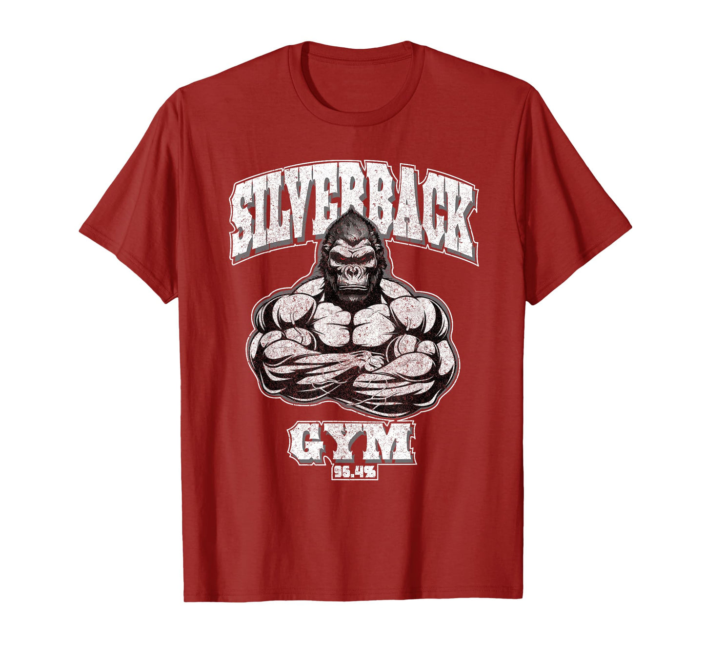 96.4% Silverback gym apparel, body building, gym Strongman T-Shirt