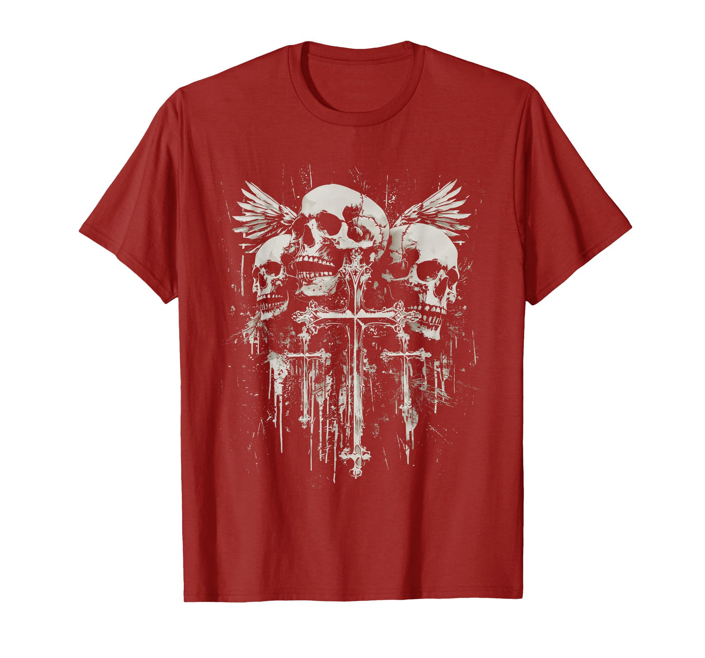 Skull Cross Y2K Goth Alt Grunge Gothic Emo Aesthetic T-Shirt