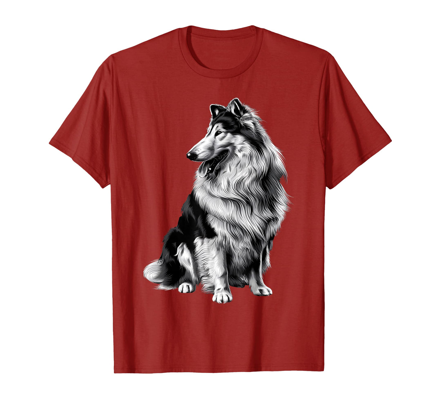 Cute Animal Paw Dog Mom Vintage Pet Lover Funny Rough Collie T-Shirt