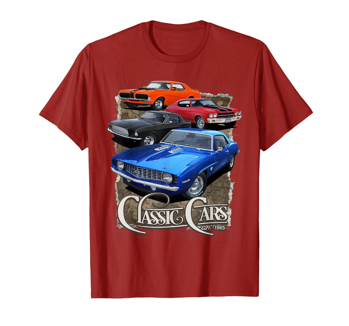 1970 64 65 66 67 68 69 71 72 Chevelle Chevys SS Muscle Car T-Shirt
