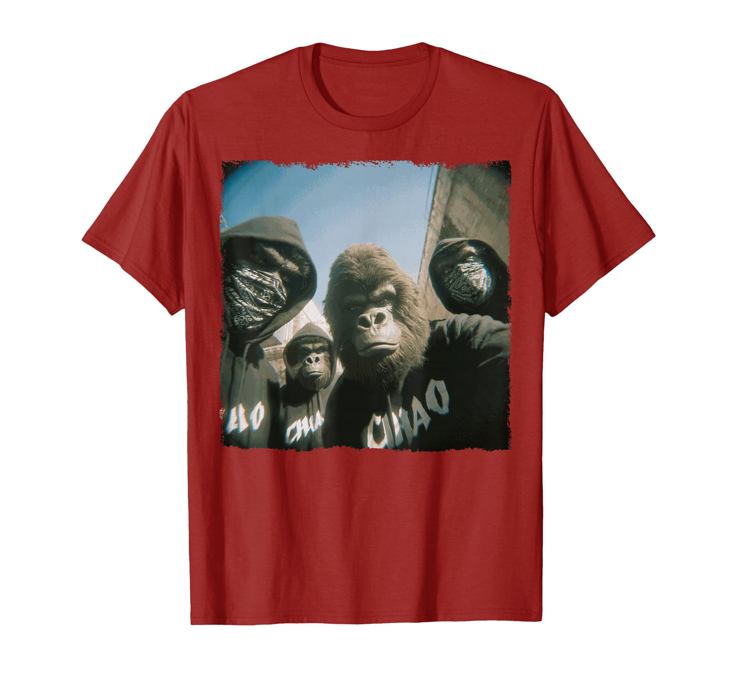 Funny Graphic Bigfoot Sasquatch Gangster Funny T-Shirt