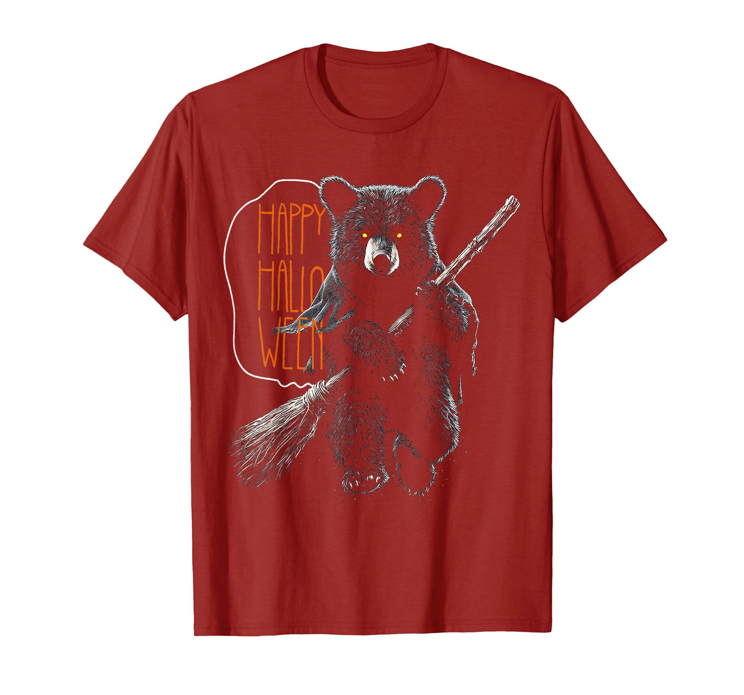Happy Halloween Bear Witch Animal Costume Fun T-Shirt