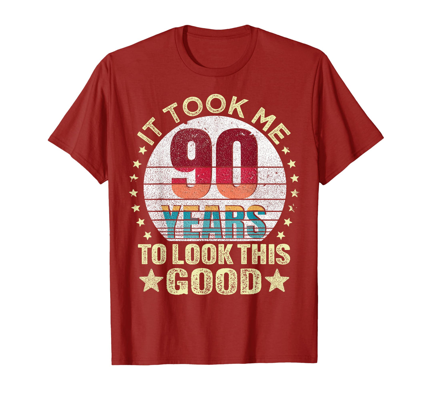 Vintage It Took Me 90 Years To Look This Good 90th Birthday T-Shirt