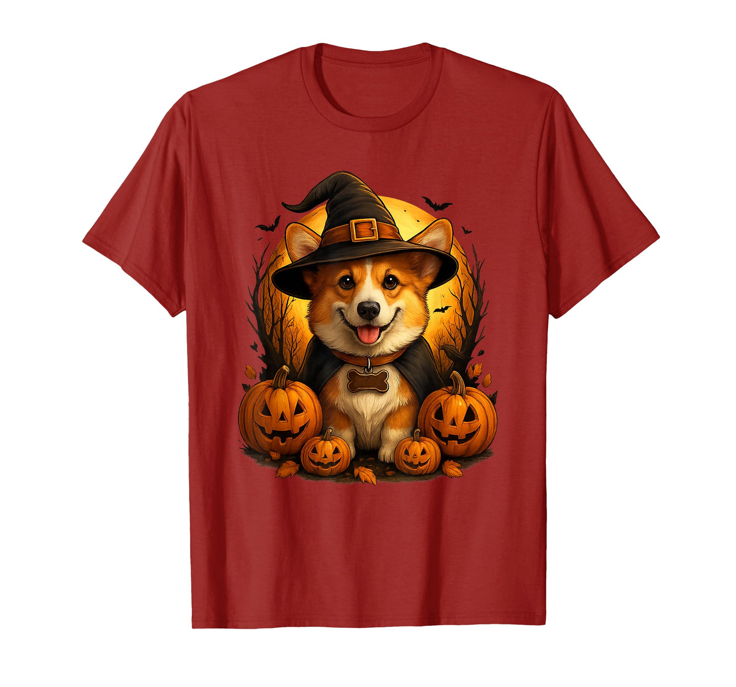 Corgi Halloween Witch Dog Pumpkin Fall Dog Lovers T-Shirt
