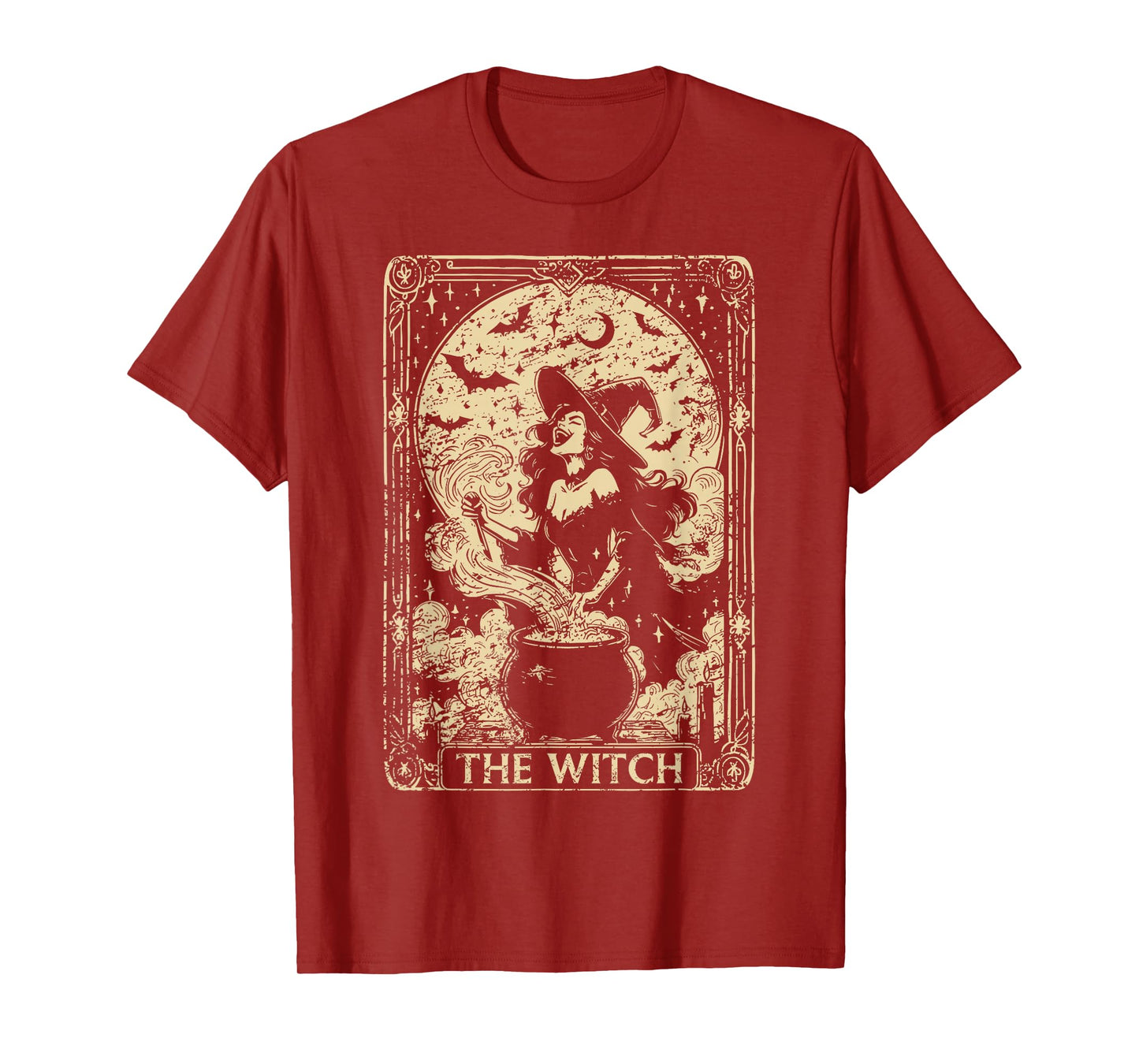 The Witch Tarot Card Halloween Vintage Gothic Men Women Kids T-Shirt