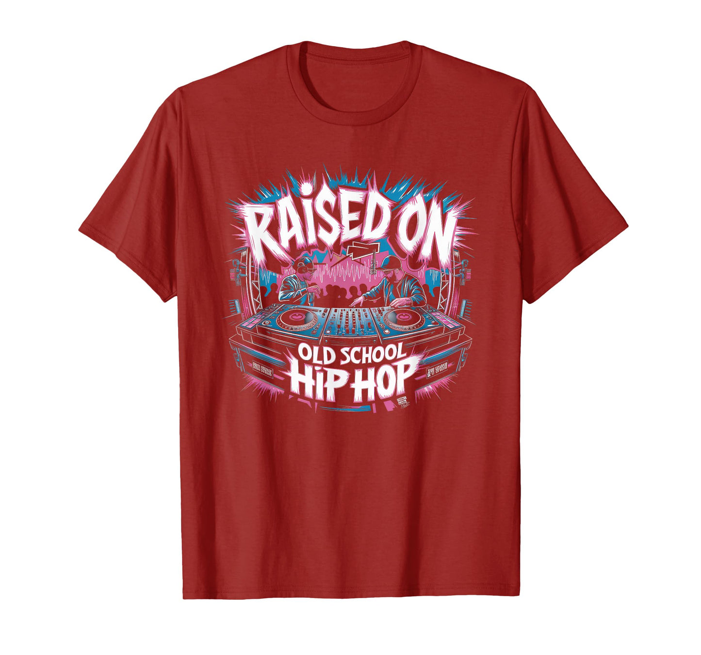 RAISED ON OLD SCHOOL Graffiti Rap HIP HOP Tshirt Cassette T-Shirt