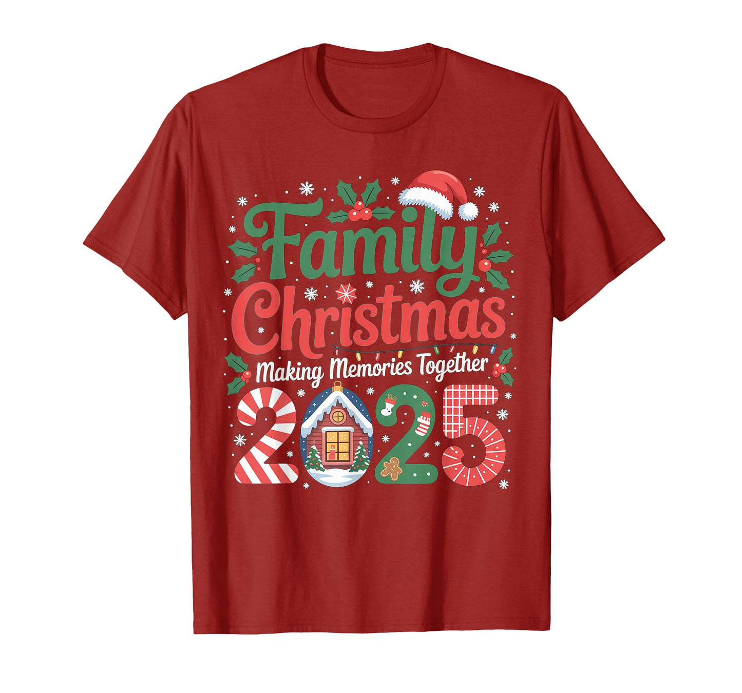 Funny Christmas Holiday 2025 Family Cute Santa Xmas Party T-Shirt