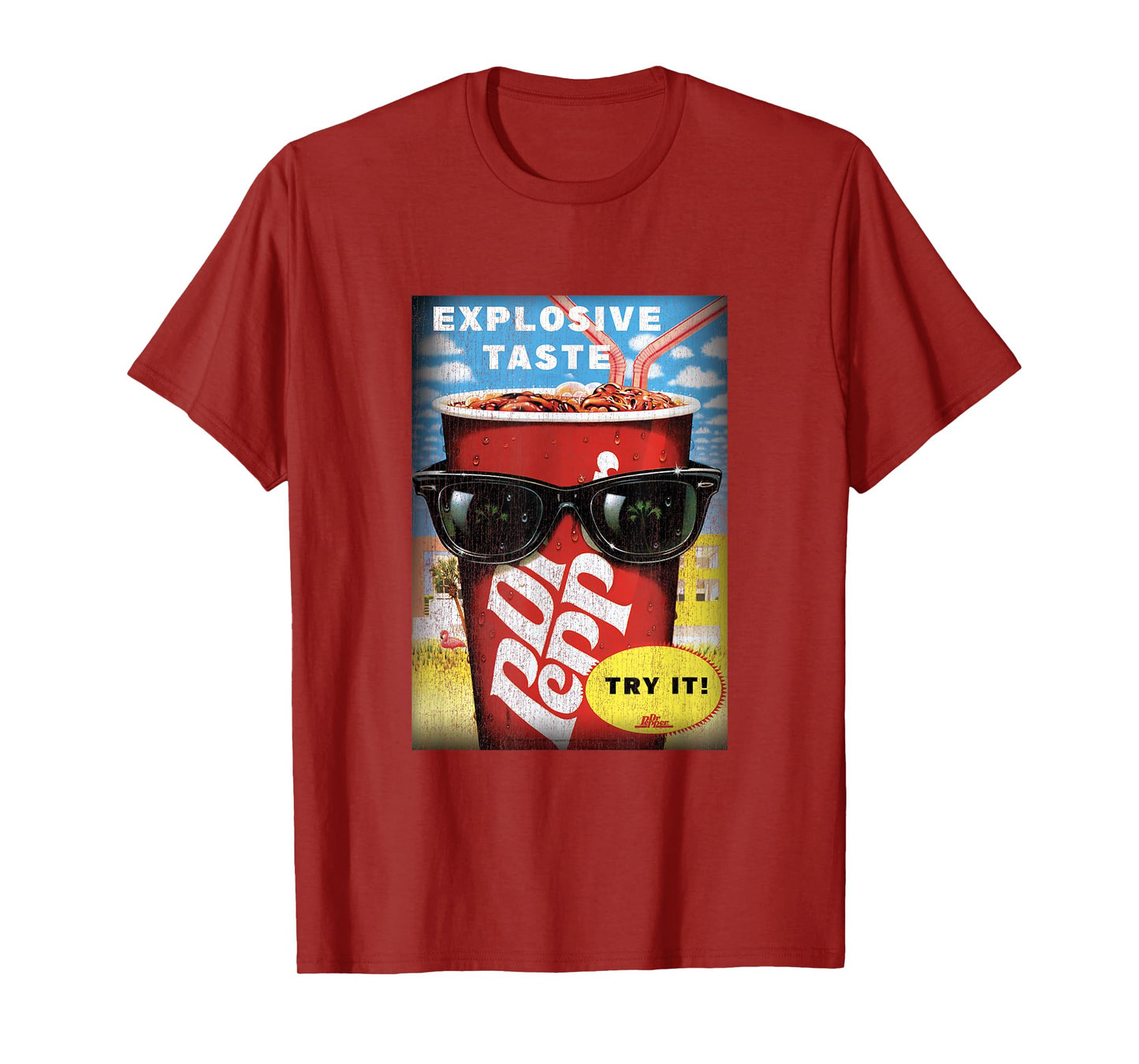 Dr. Pepper Explosive Taste Vintage Panel T-Shirt