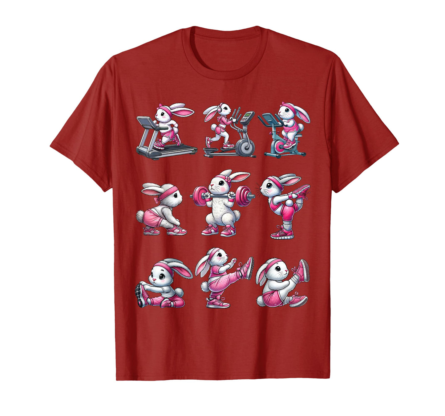 Easter Bunny Fitness Collection Gym Workout Weightlifting T-Shirt