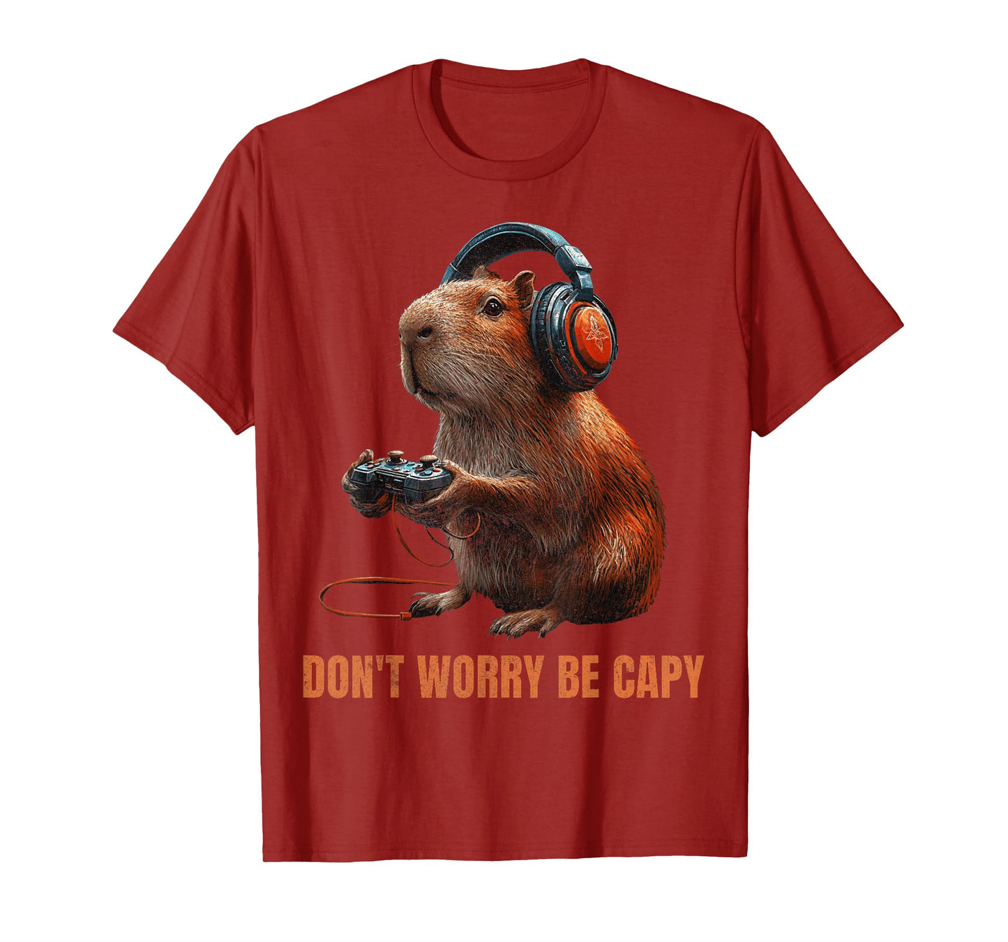 Capybara Don'T Worry Be Capy Video Game Funny Retro Vintage T-Shirt