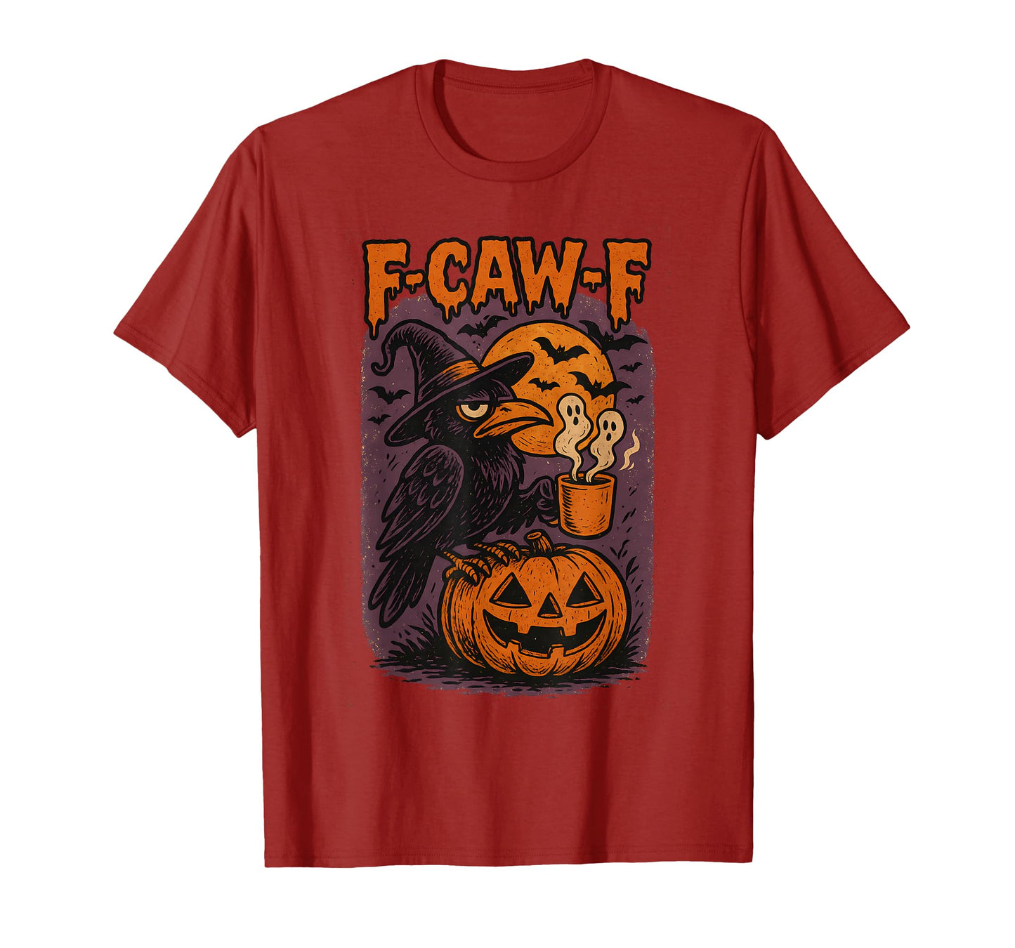 F Caw F Crow Shirt Raven Halloween Costume Women Fawk Off T-Shirt