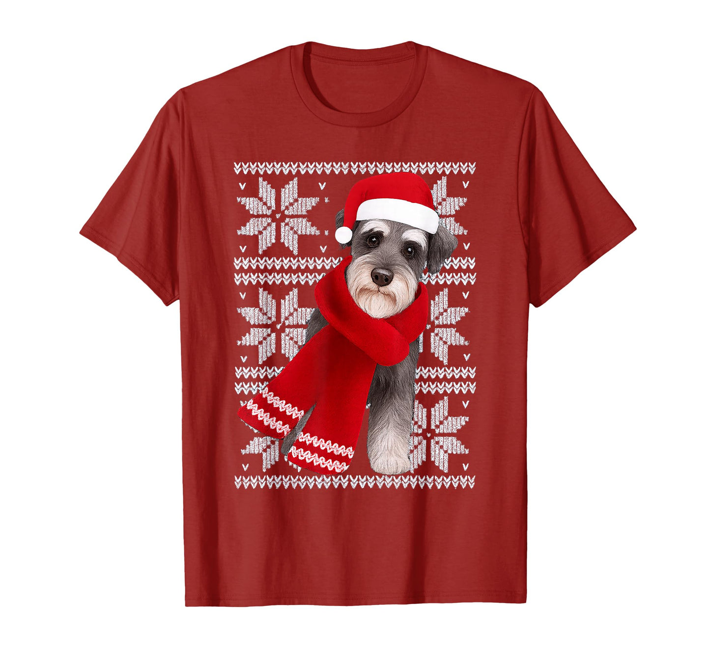 Schnauzer Ugly Christmas Holiday Dog Lover T-Shirt