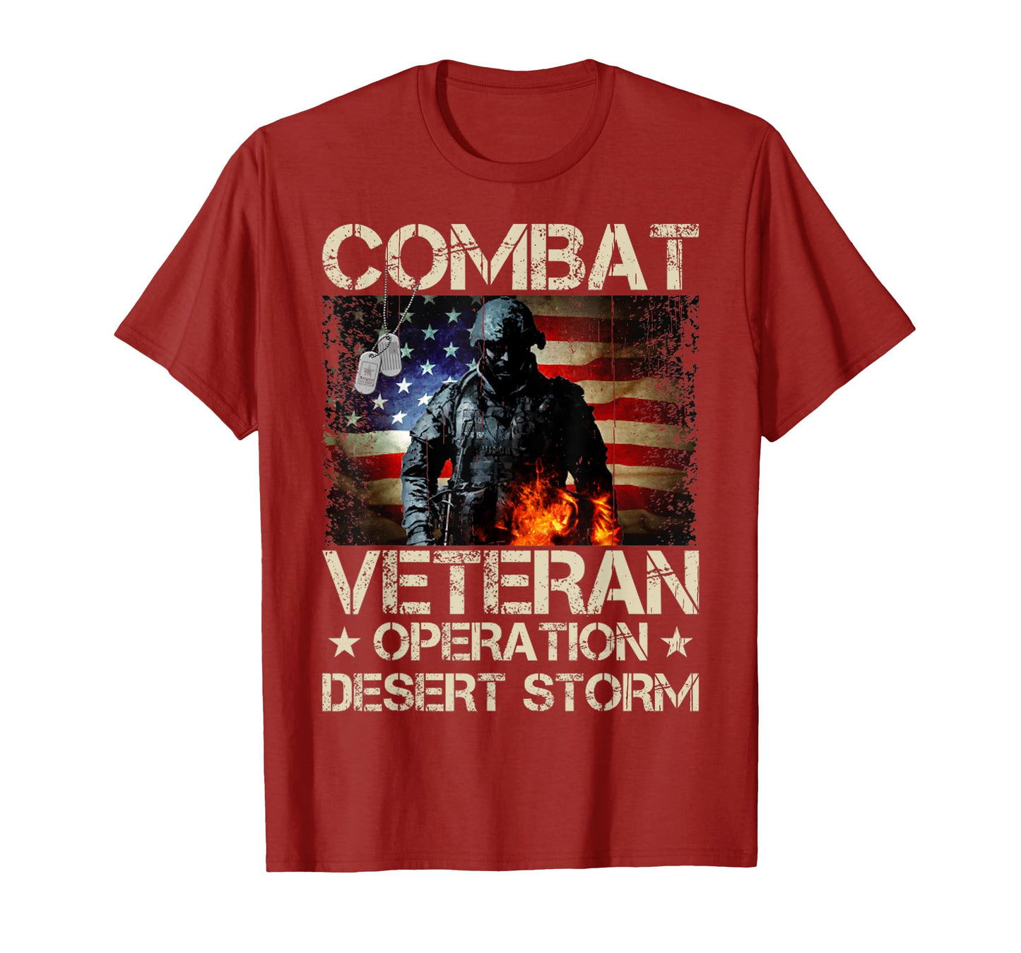 A Veteran USA Flag Combat Operation Desert Storm T-Shirt