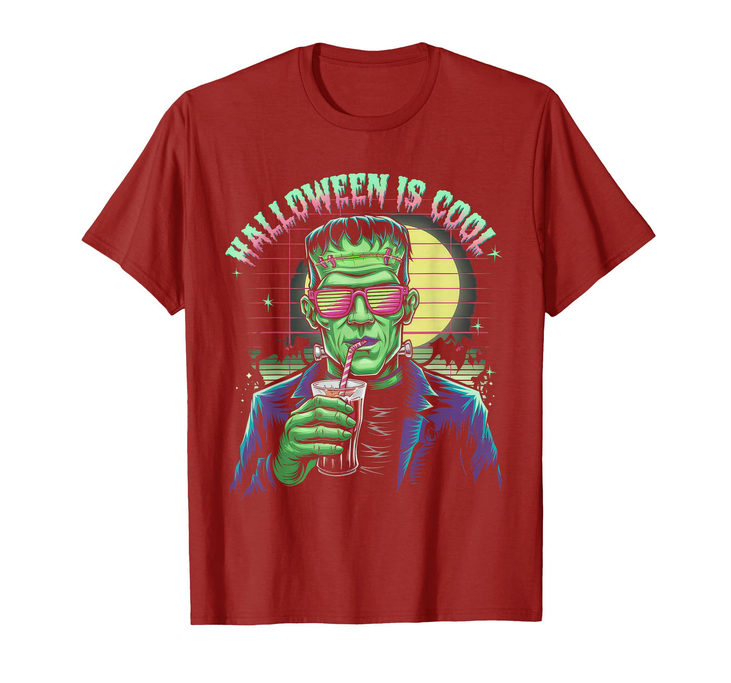 Halloween is Cool Tshirt Women Men Frankenstein Monster T-Shirt