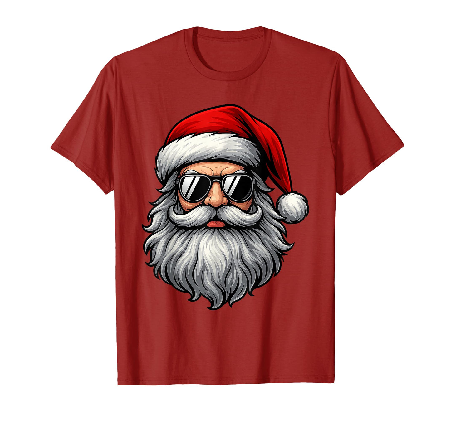 Vintage Santa Face Old Cute Xmas Holiday Santa Hat Christmas T-Shirt
