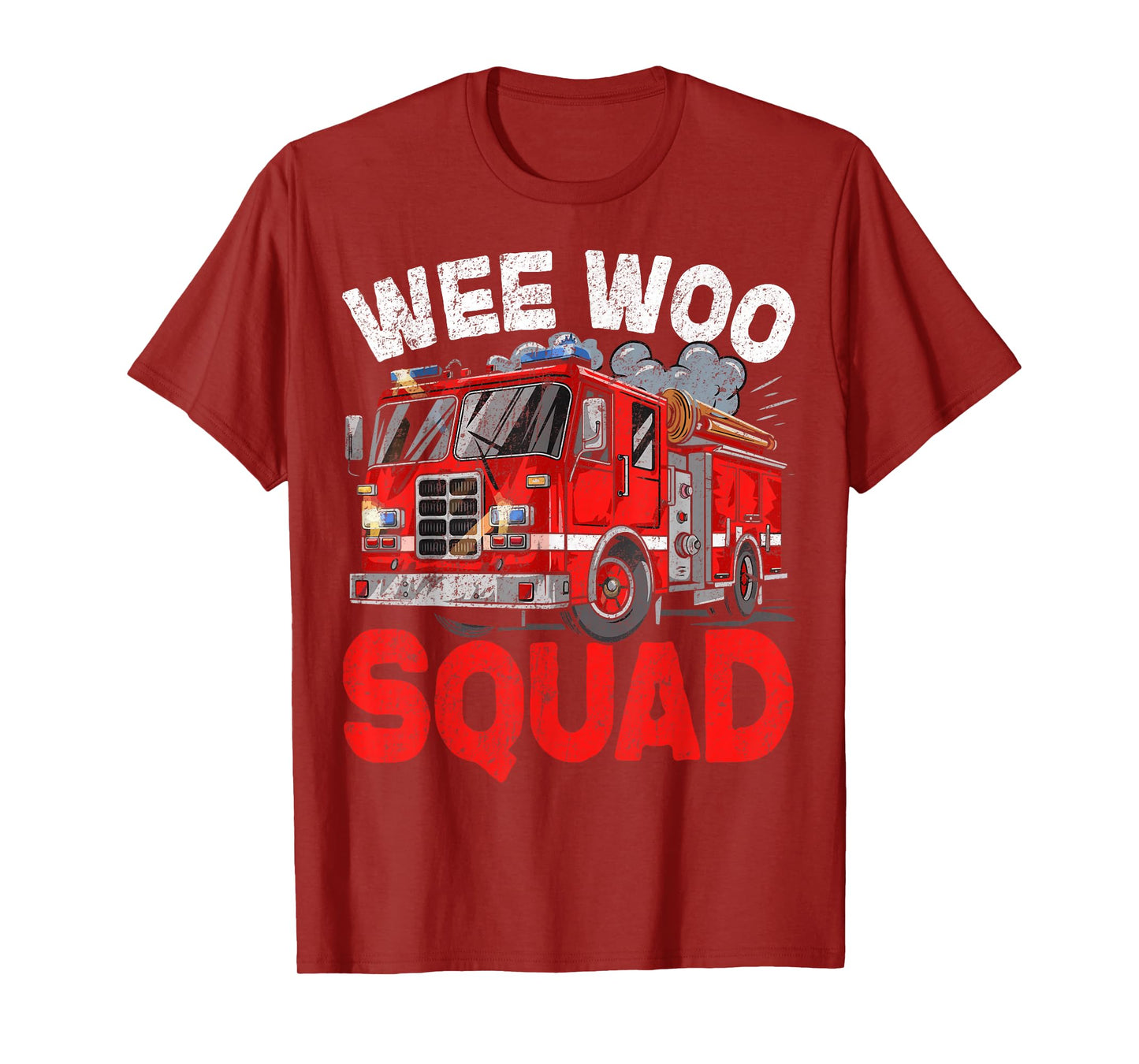 Wee Woo Squad Funny Firefighter Fire Truck Fireman Men Women T-Shirt