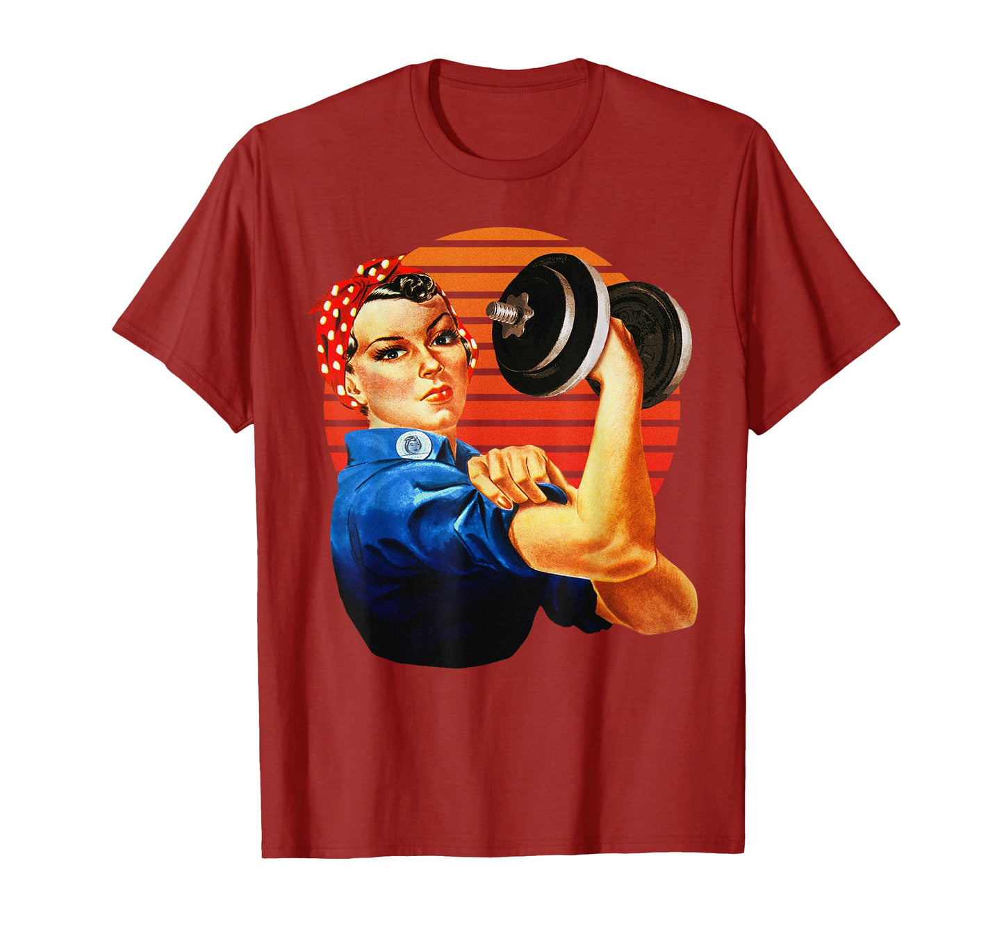 We Can Do It Rosie the Riveter Fun Fitness Workout Lifting T-Shirt