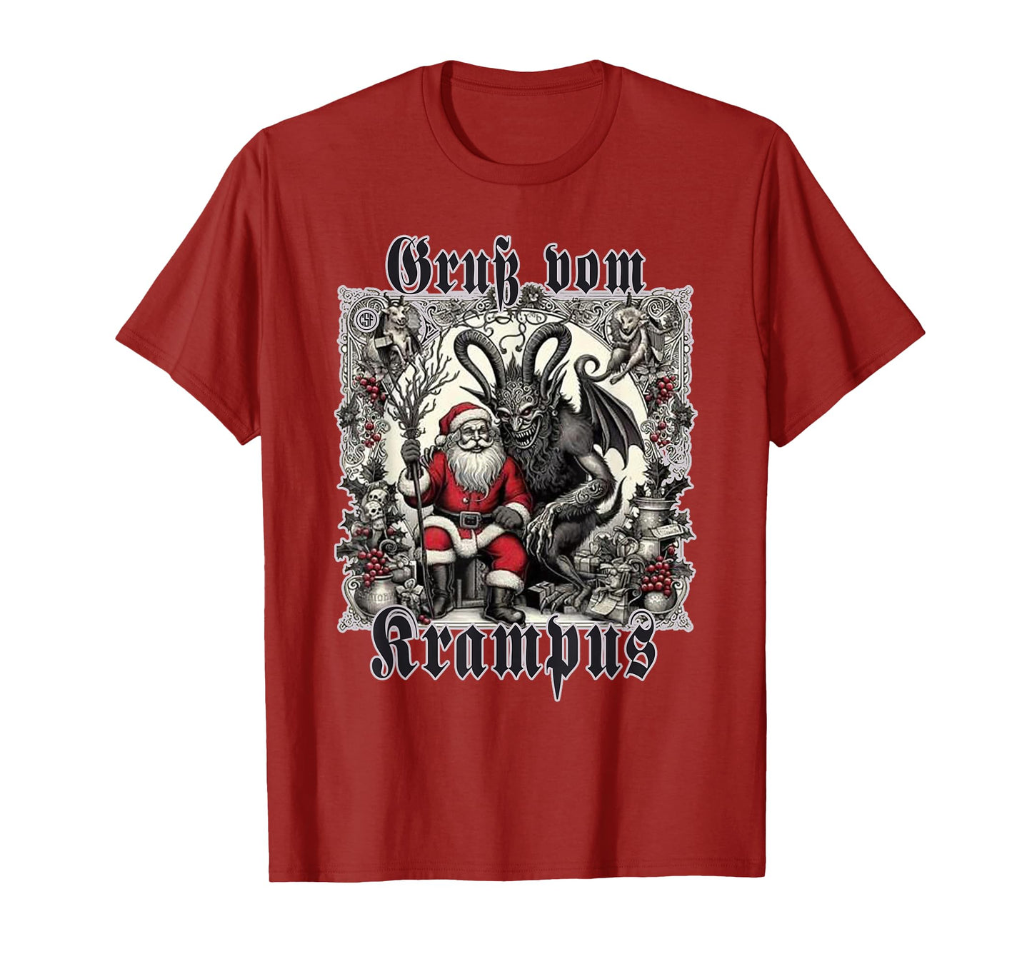 Greeting from Krampus Christmas Legend Figure T-Shirt
