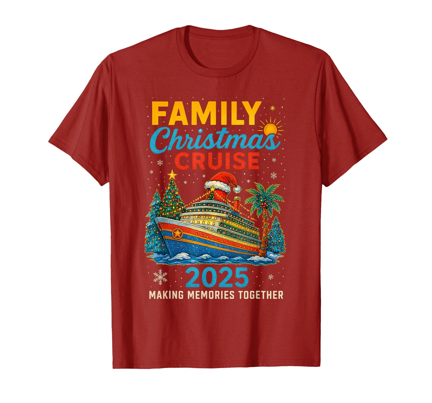 Family Christmas Cruise 2025 Matching Family Cruise Holiday T-Shirt