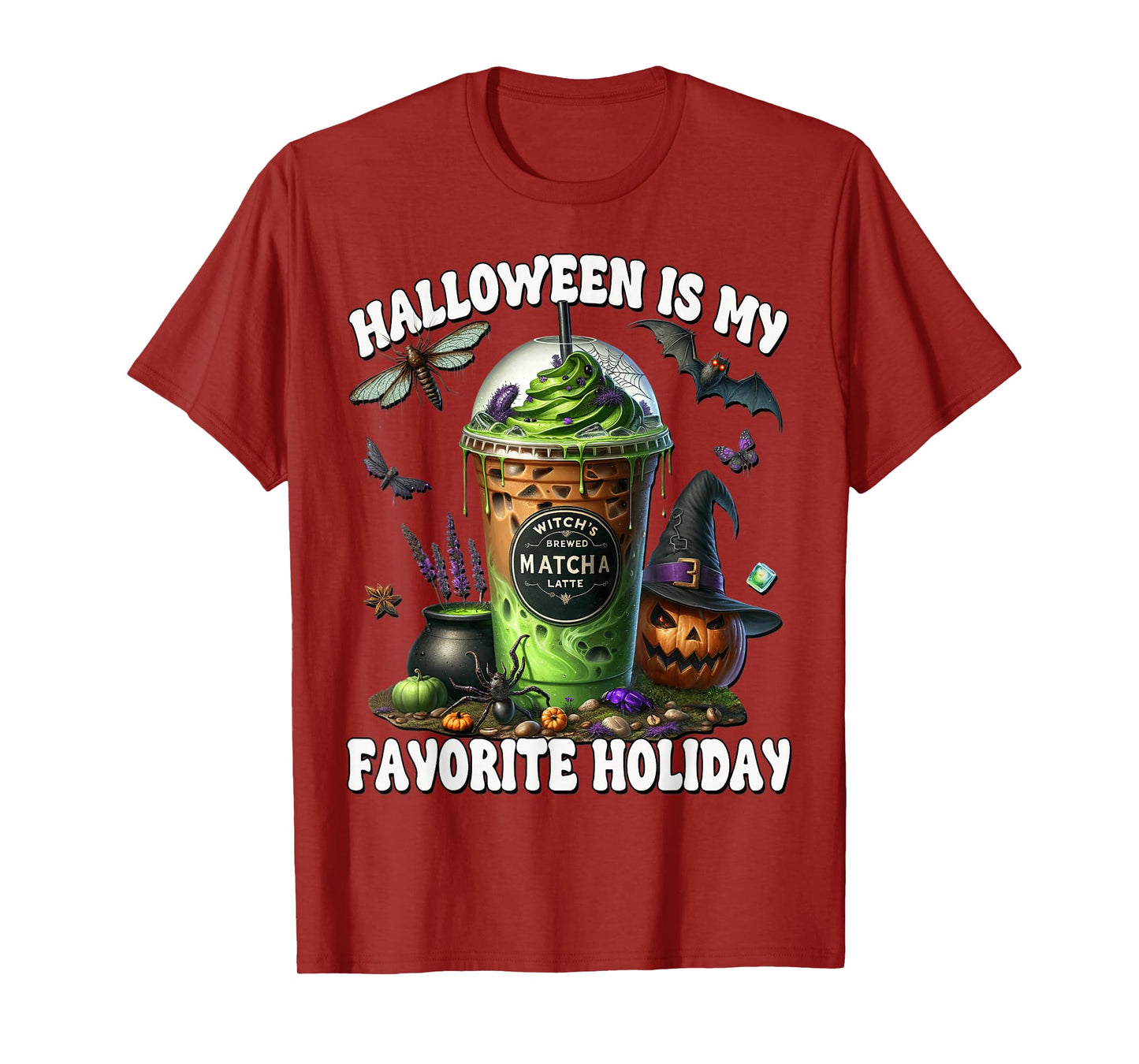 Witch Iced Coffee Cup Halloween is My Favorite Holiday T-Shirt