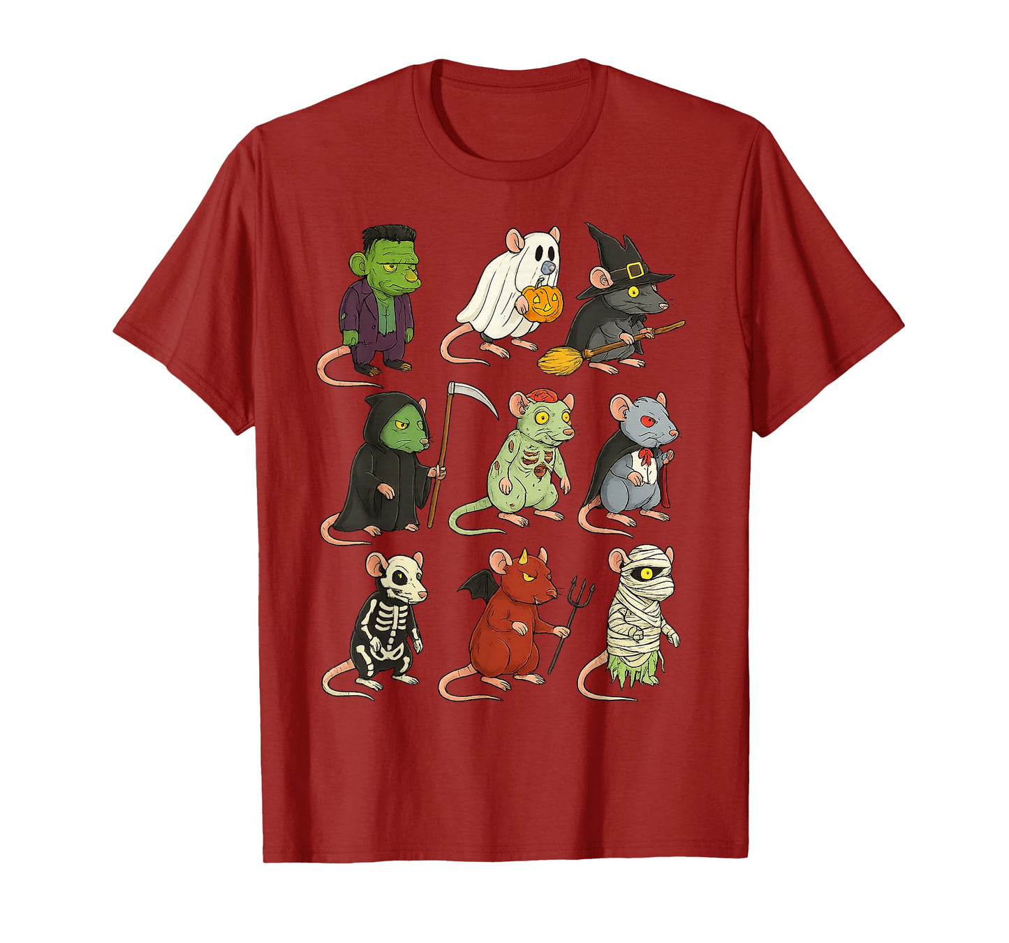 Rat Spooky Witch Boo Zombie Halloween for Boys Girls Party T-Shirt