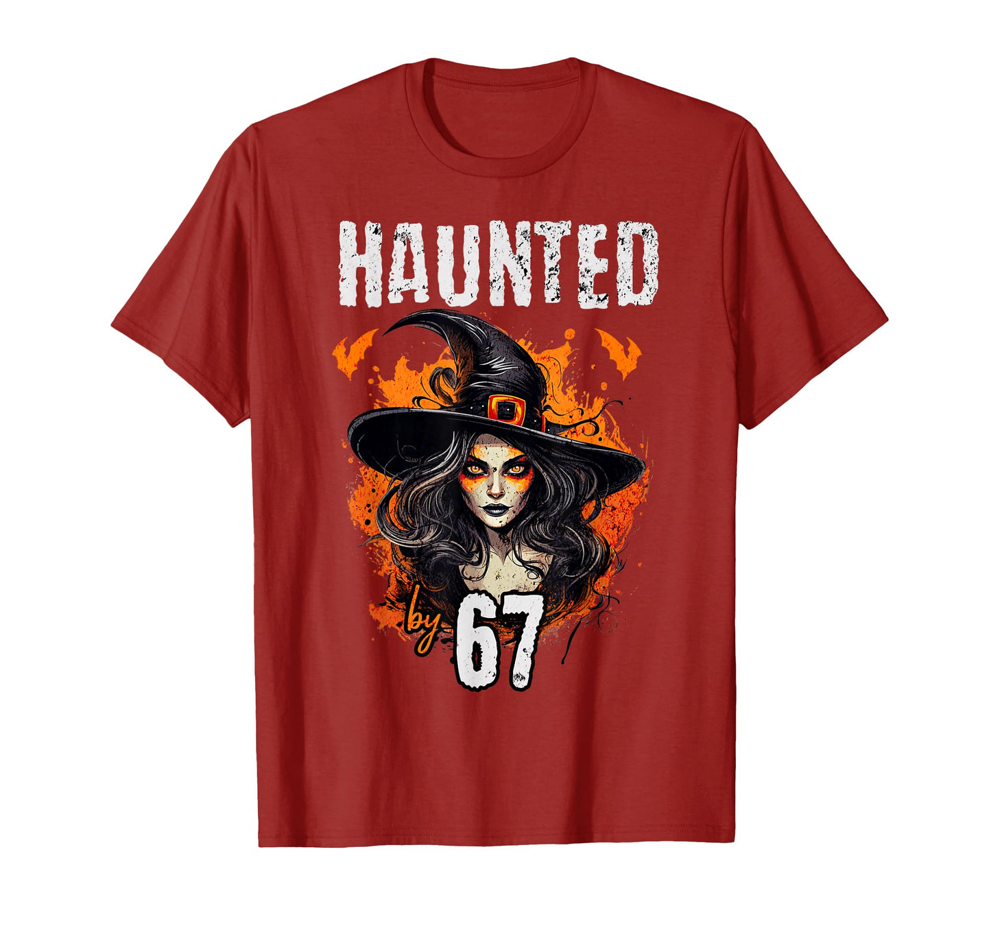Haunted by 67 Spooky Witch Meme Halloween Costume Funny Girl T-Shirt