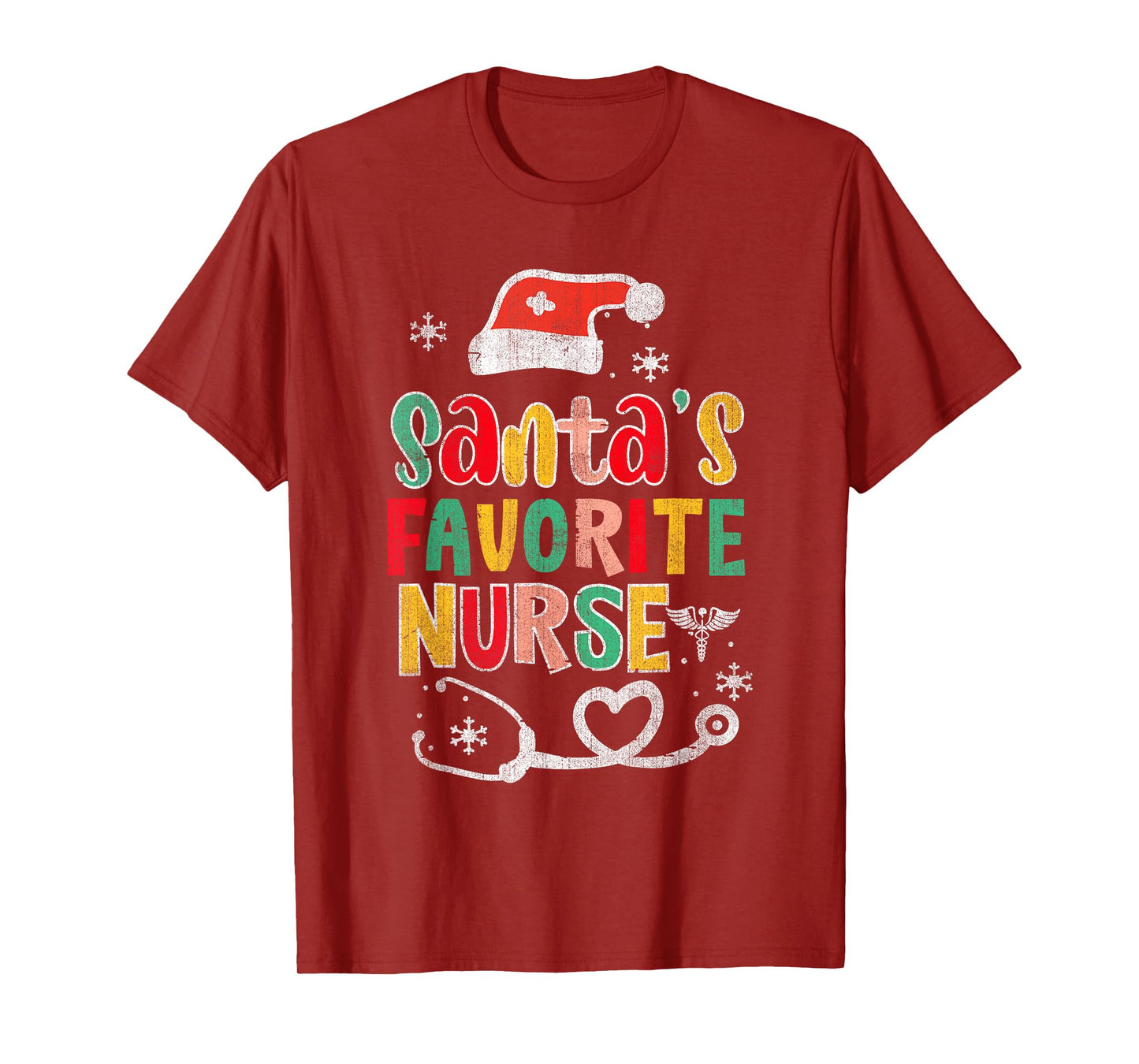 Santa's Favorite Nurse Christmas for Women T-Shirt