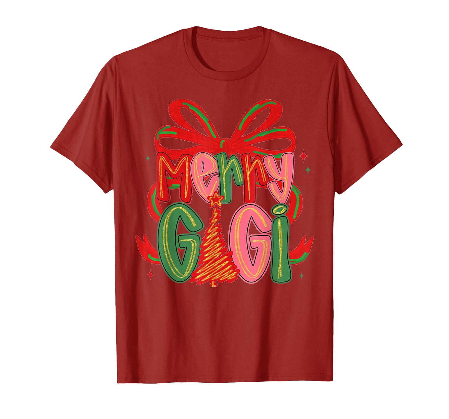 Cute Gigi Christmas Grandma Retro Graphic 90s Vintage T-Shirt