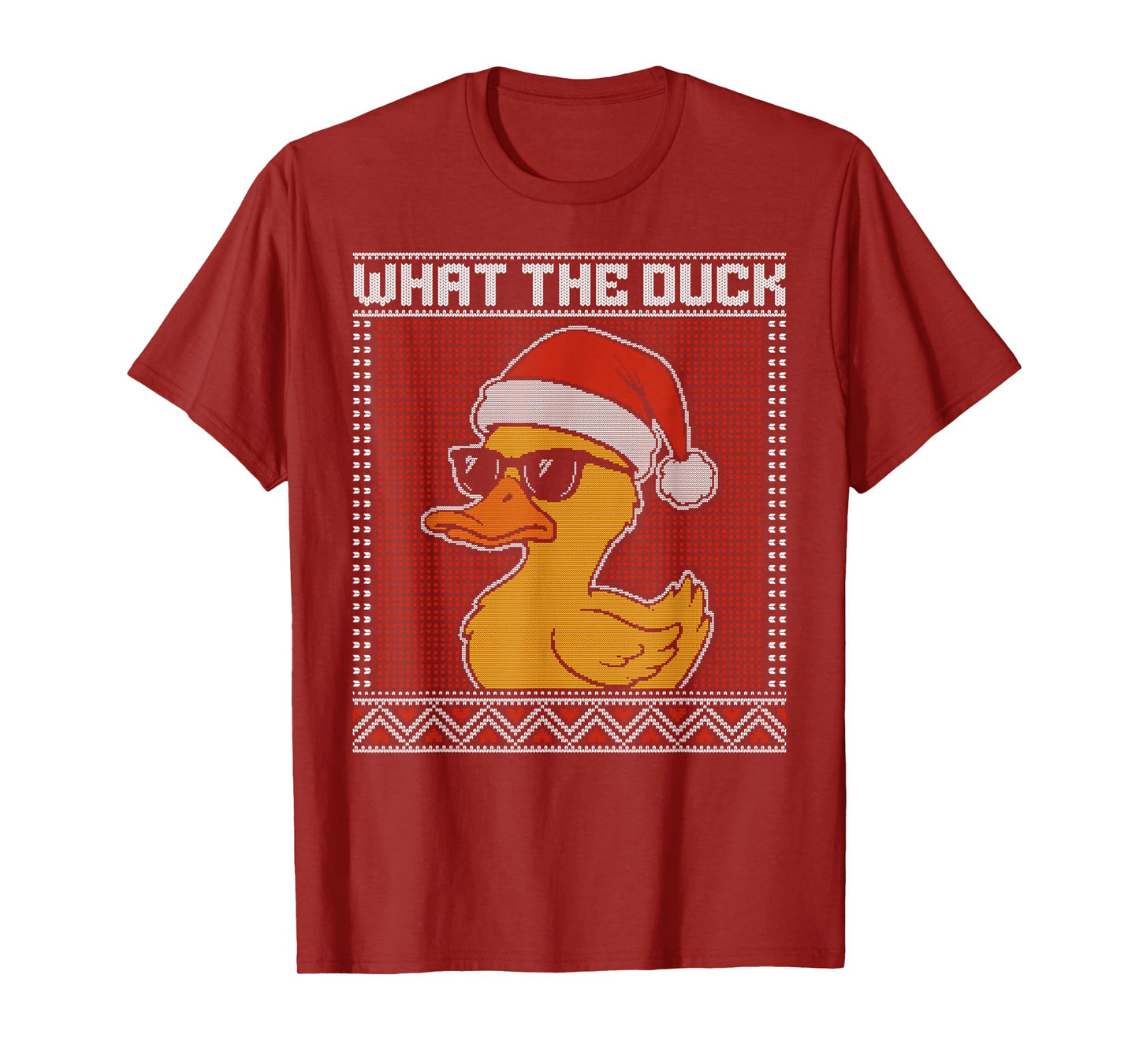 What The Duck Ugly Sweater, Christmas Duck Sunglasses T-Shirt