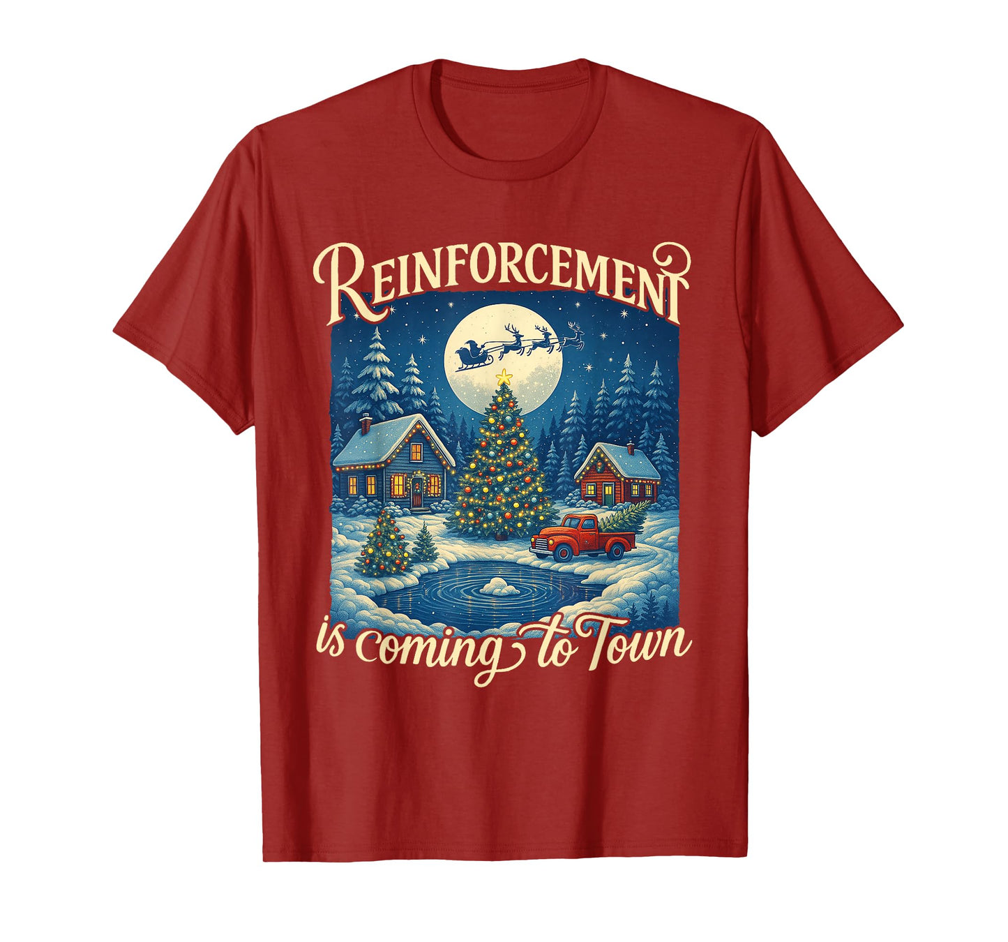 Christmas ABA Therapy Xmas Reinforcement is Coming to Town T-Shirt