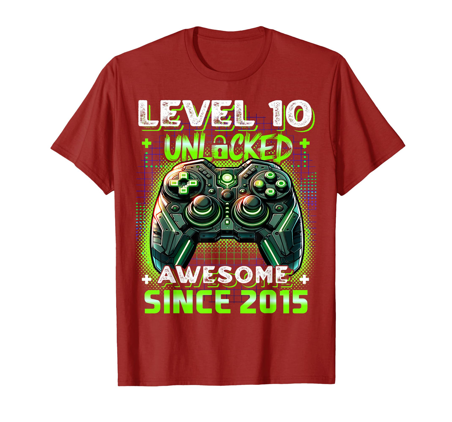 10th Birthday Boy Level 10 Gamer 10 Year Video Game Party T-Shirt