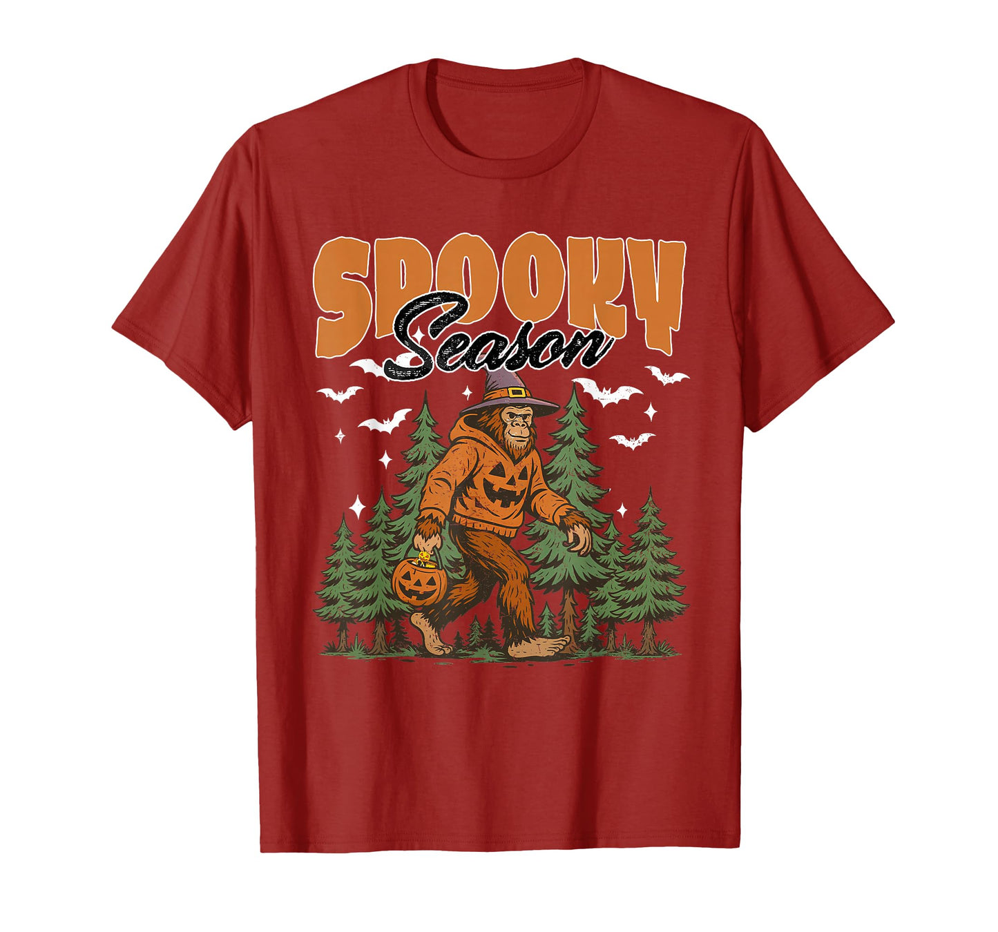 Funny Sasquatch Halloween Costume Men Women Spooky Season T-Shirt