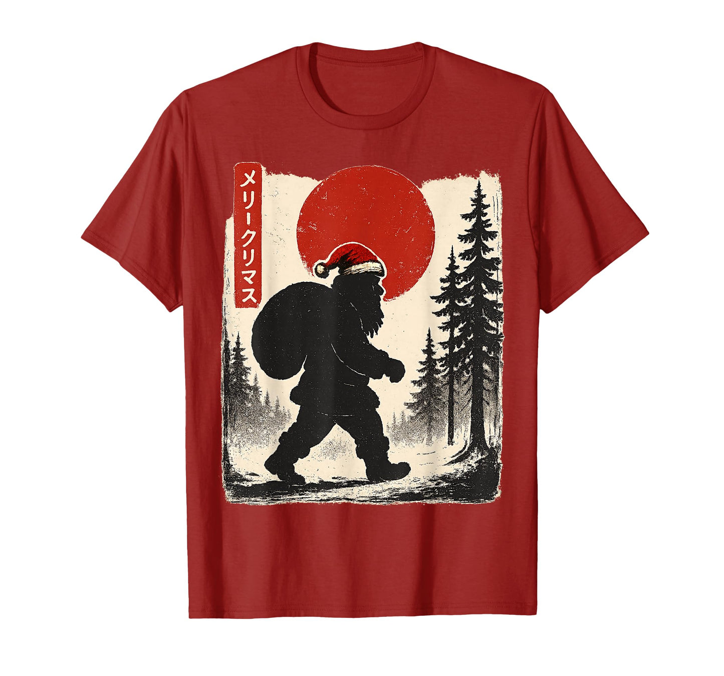 Retro Japanese Style Santa Merry Christmas Women Men Kids T-Shirt