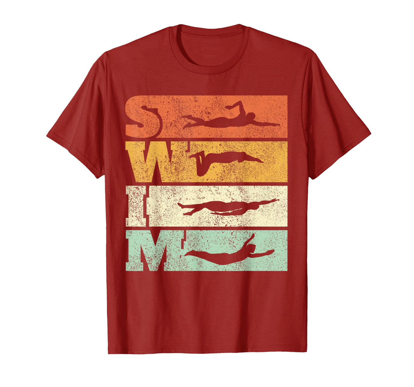 Swimming SWIM Strokes Vintage Swimmer T-Shirt