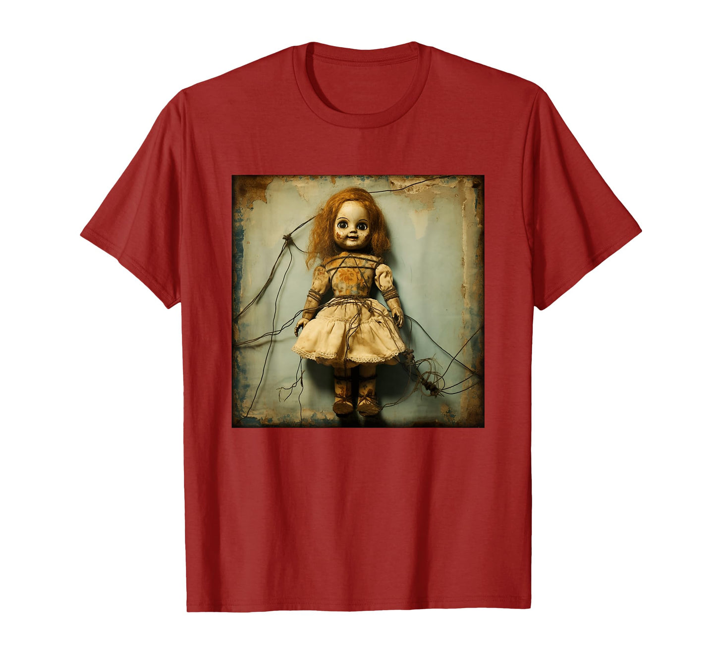 Creepy Haunted Doll Vintage Horror Nightmare Doll T-Shirt