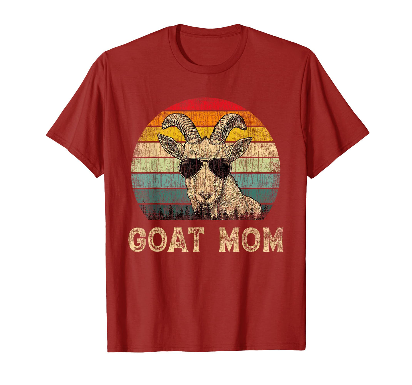 Vintage Goat Mom Goat Lovers Mommy Mother's Day T-Shirt