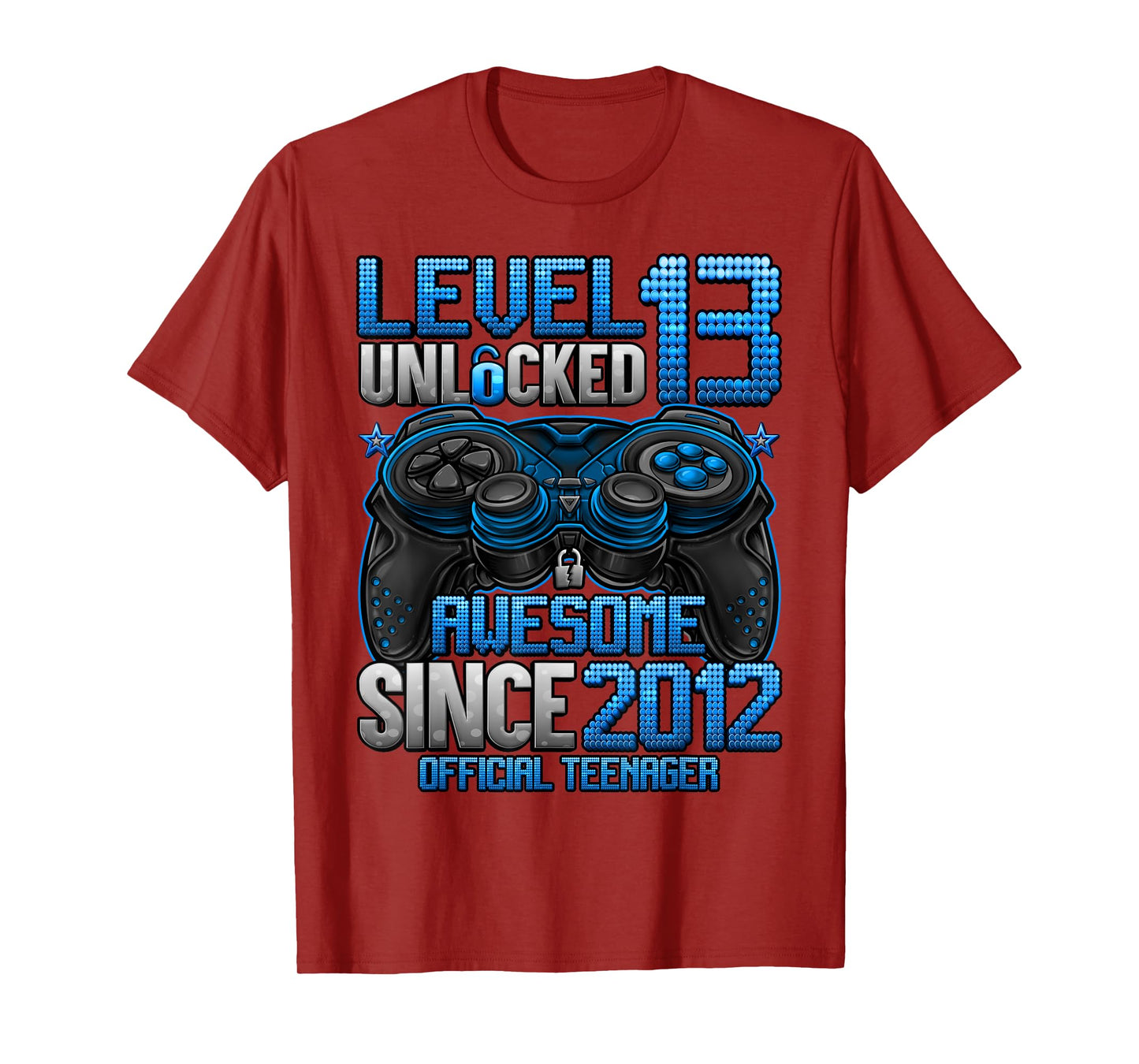 Official Teenager Level 13 Unlocked Gifts 13th Birthday Boy T-Shirt