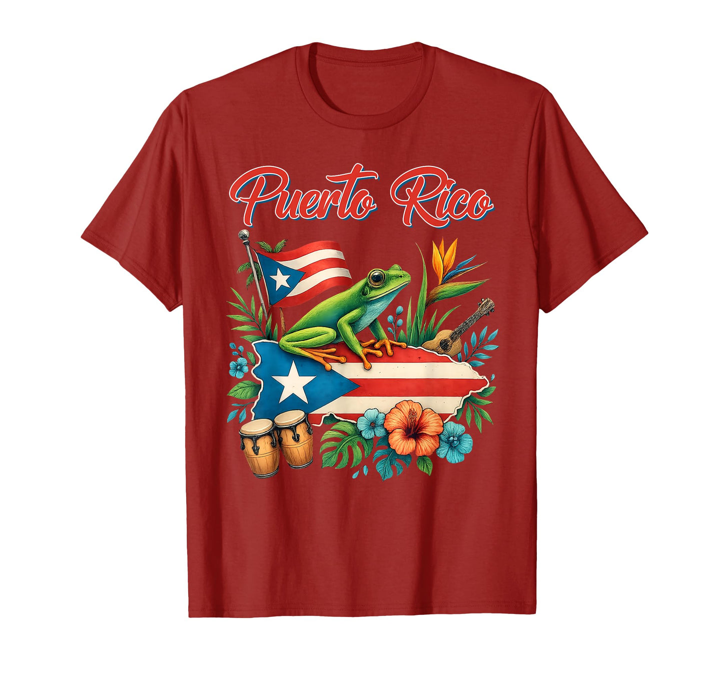 Puerto Rico Flag Hispanic Heritage Month Boricua Rican Retro T-Shirt