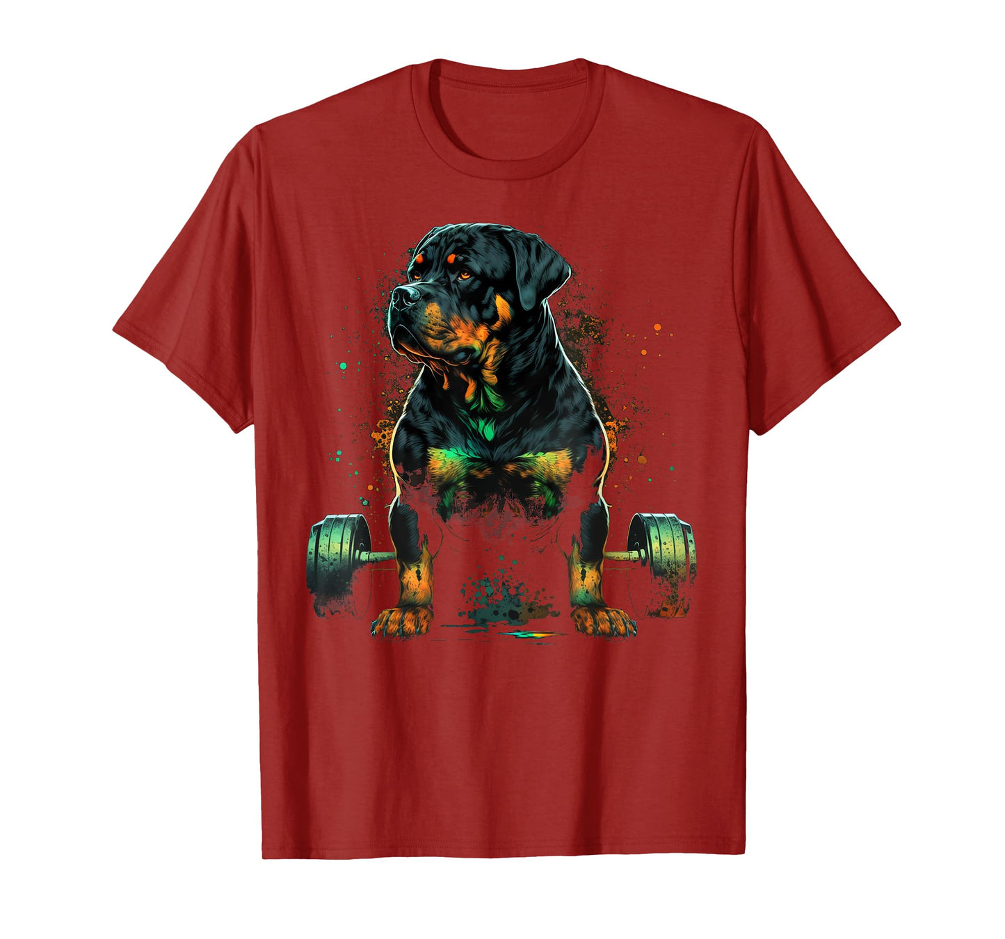 Rottweiler Weightlifting Dog Funny Fitness Gym Rottweiler T-Shirt for Men Women Kids