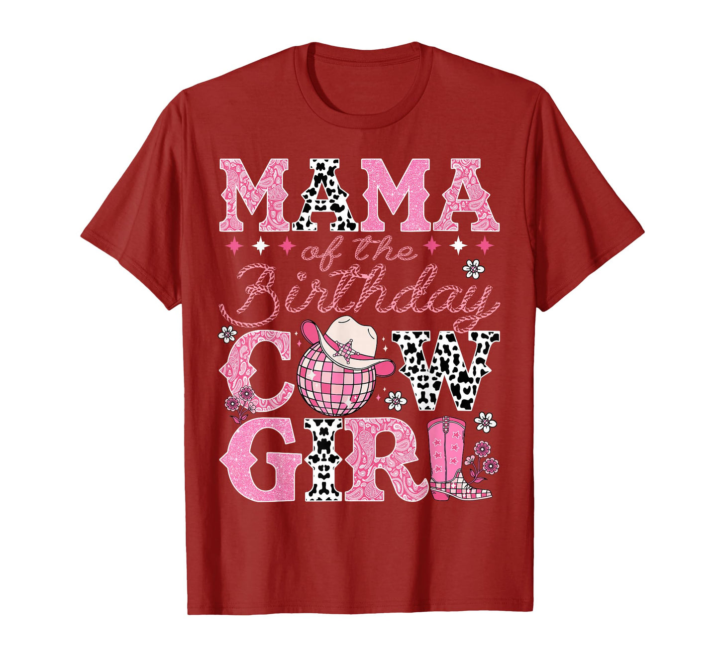 Mama Of The Birthday CowGirl Rodeo Mama Bday Party T-Shirt