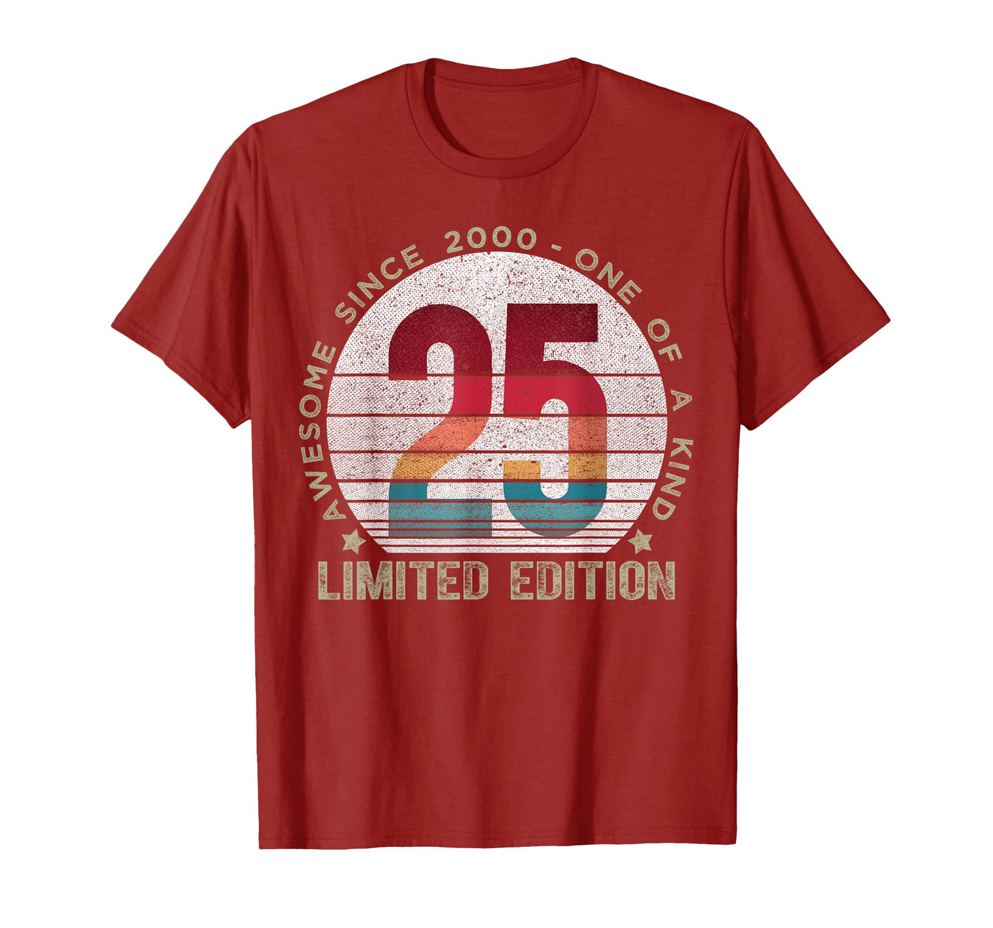 25 Year Old Gifts Vintage 2000 Limited Edition 25th Birthday T-Shirt
