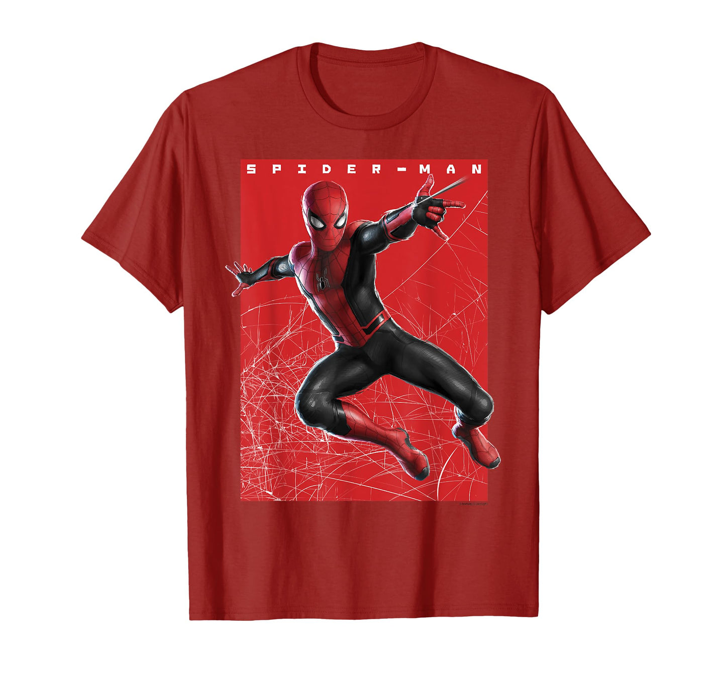 Marvel Spider-Man Far From Home Web Swinging Poster T-Shirt