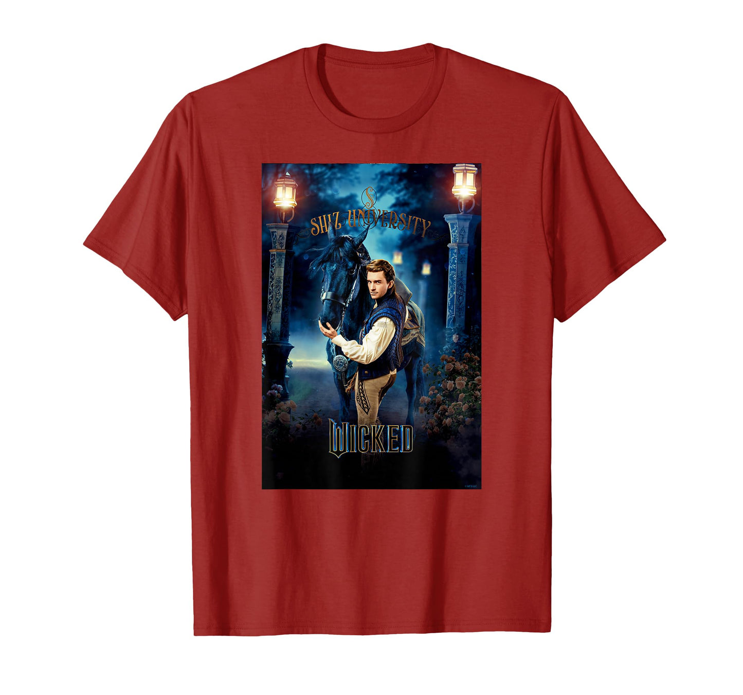 Wicked Fiyero Gates Of Shiz Poster T-Shirt