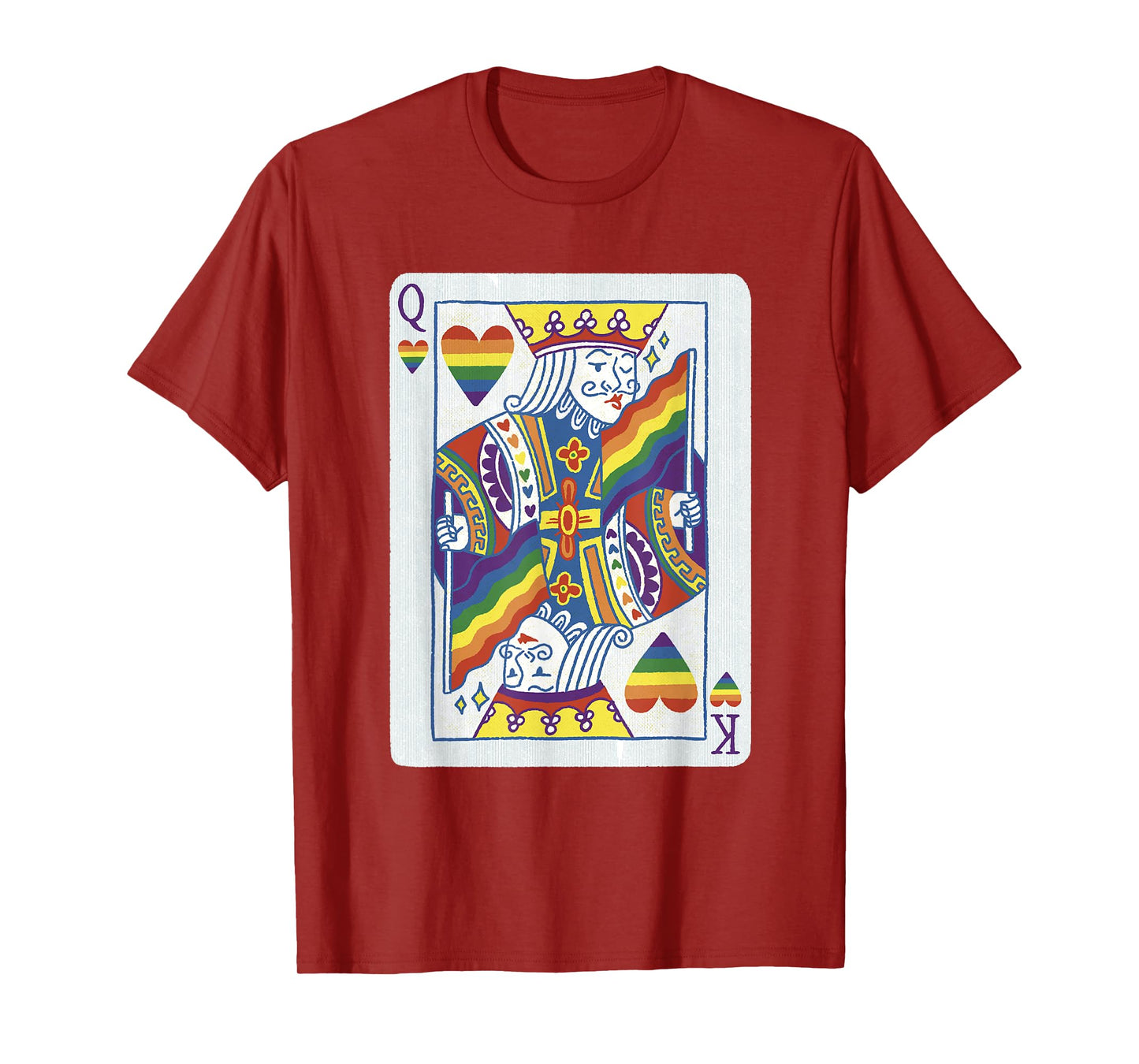 Funny Queen King Playing Card Poker Style LGBT Gay Pride T-Shirt