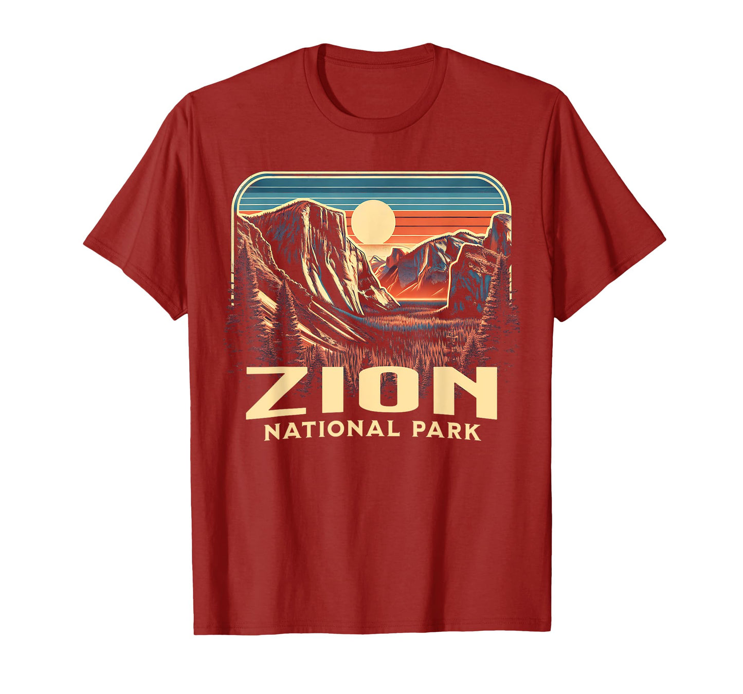 Zion National Park T-Shirt, Small, Blue