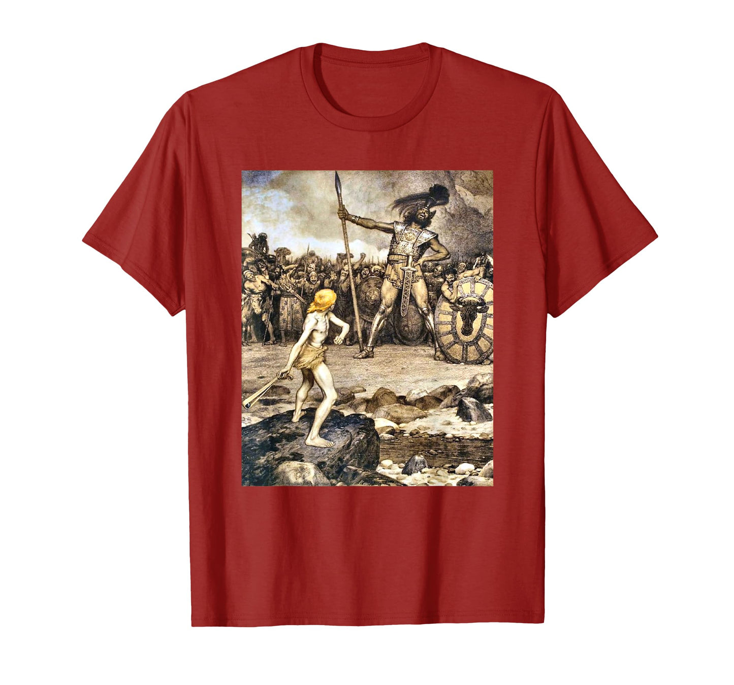David And Goliath T-Shirt, Small, Black