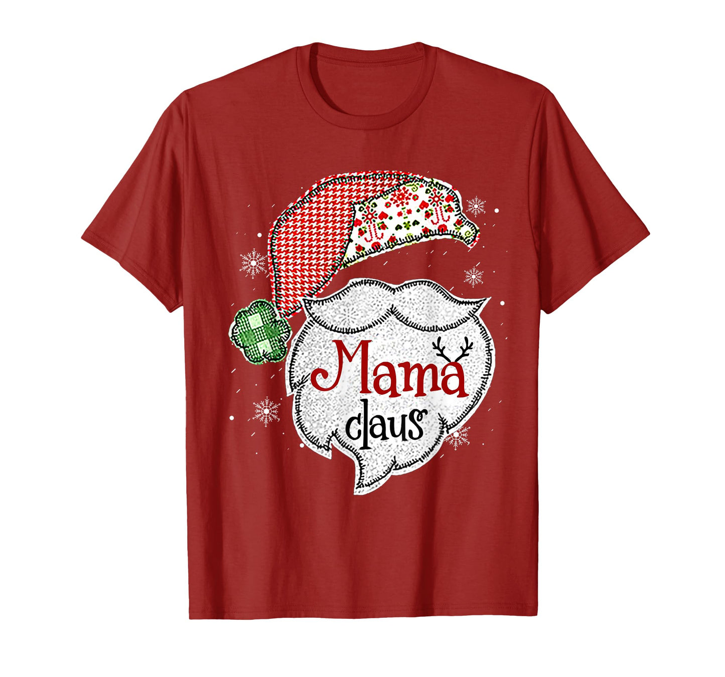 Mama Claus Christmas Lights Pajama Family Matching T-Shirt
