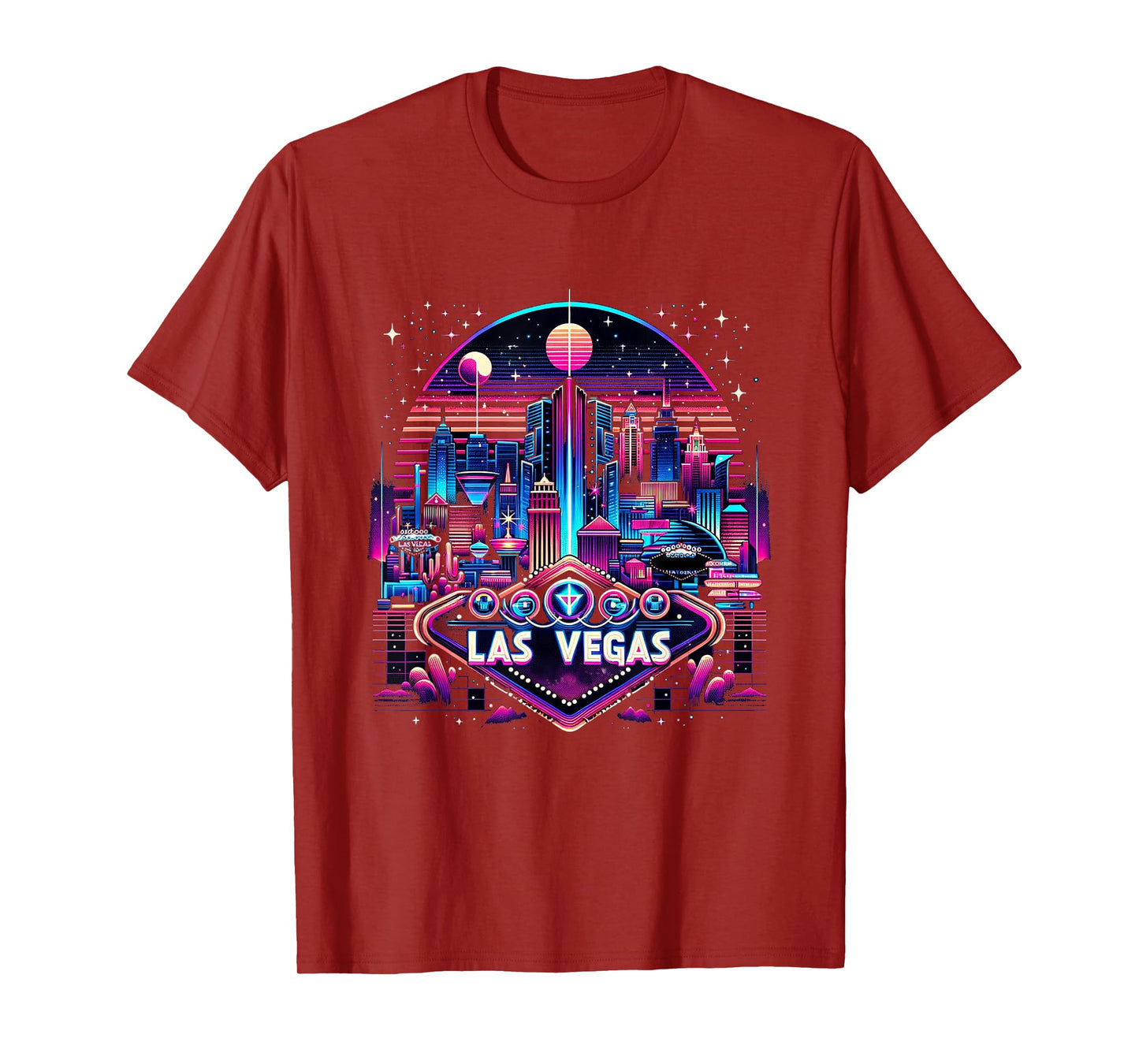 Las Vegas Nevada Shirt NV Family Trip 90s Retro City Skyline T-Shirt