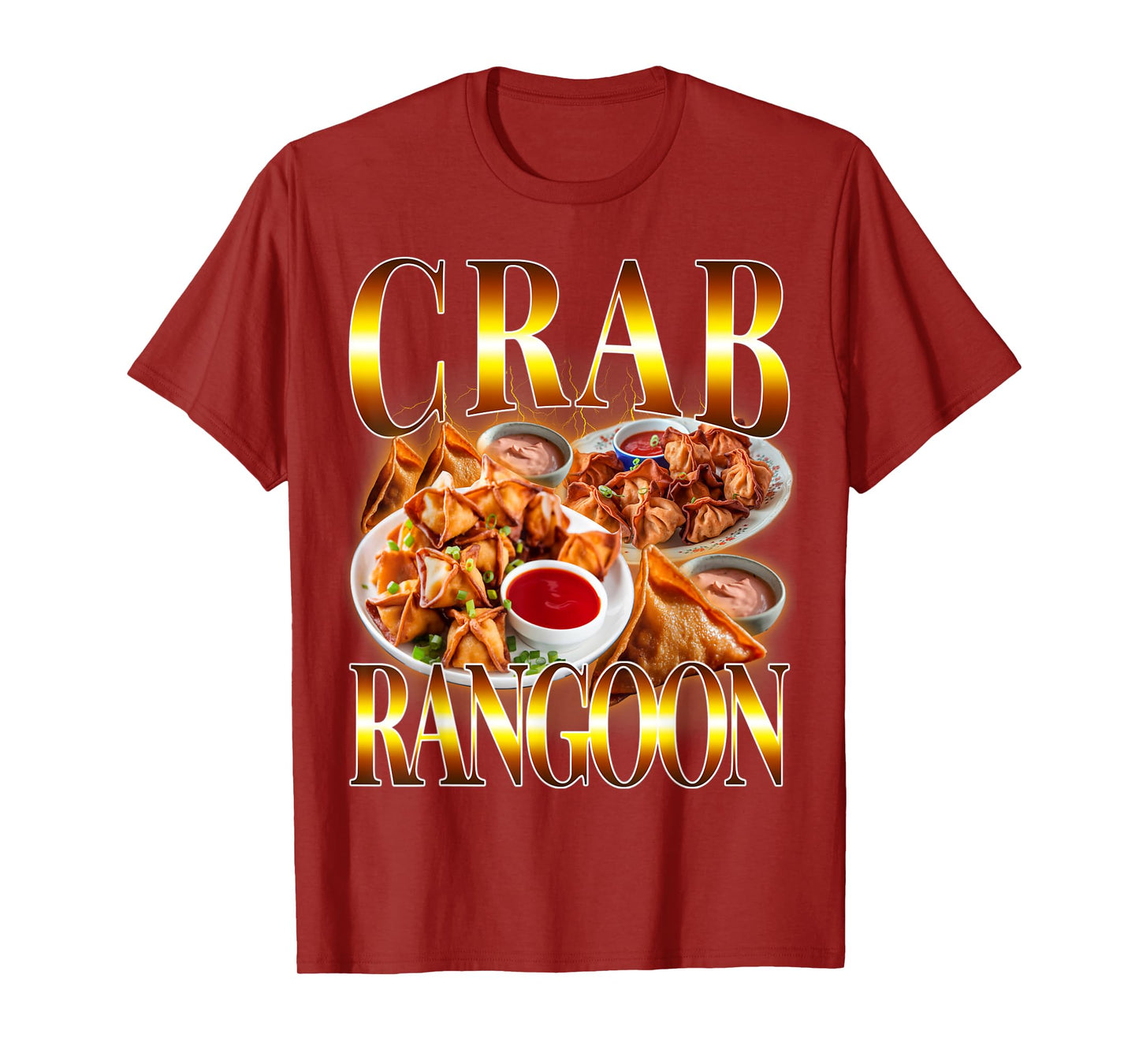 Funny Crab Rangoon Meme Bootleg Retro Vintage Rap Style 90s T-Shirt